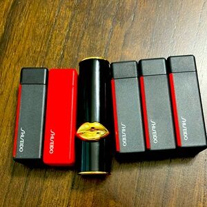 New Pat McGrath Red & Shiseido two shades Red, Pink, Nude, Rose, Lipstick Set